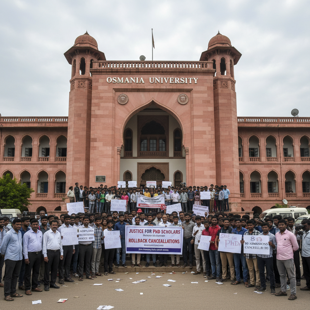Osmania University Cancels 80 PhD Admissions Amidst Controve