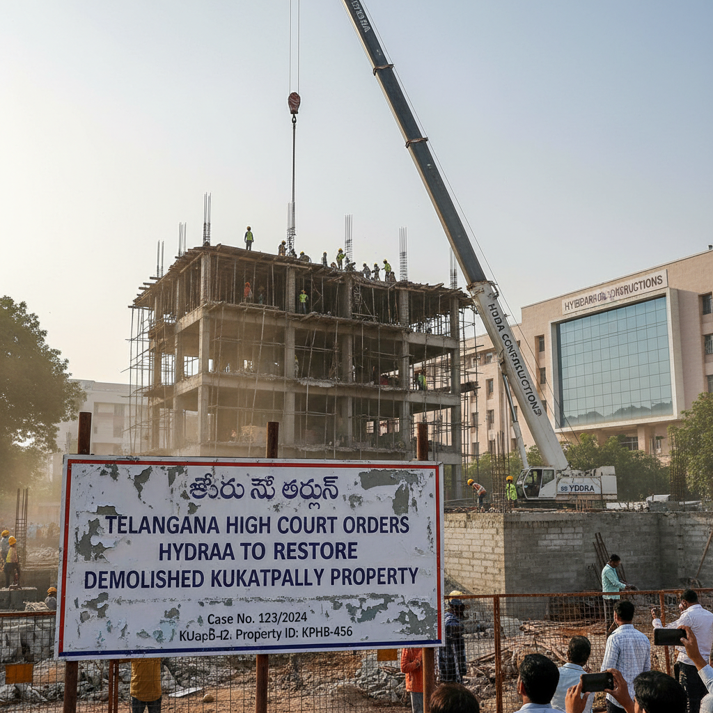 Telangana High Court Orders HYDRAA to Restore Demolished Kukatpally Property