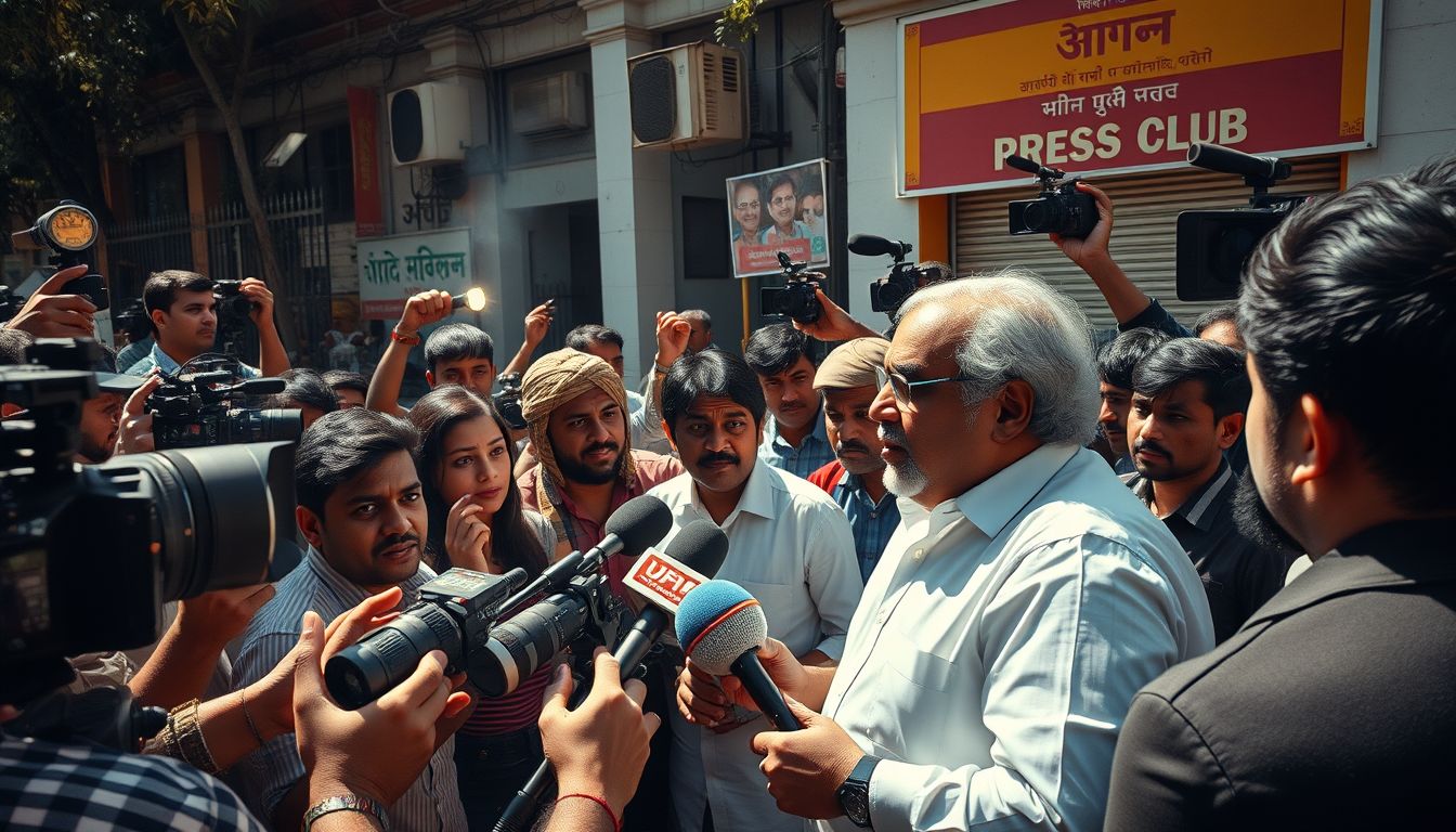 Unemployed Youth Confront TJS Chief Kodandaram at Somajiguda Press Club