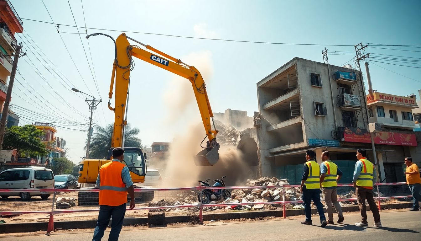CMC Demolishes 25 Unauthorised Structures Across Cyberabad, 7 in Kukatpally
