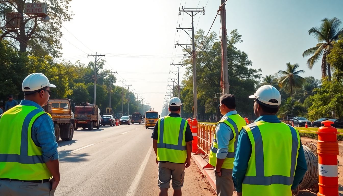 Officials Inspect Electrical Shifting for KBR Park Flyover Project
