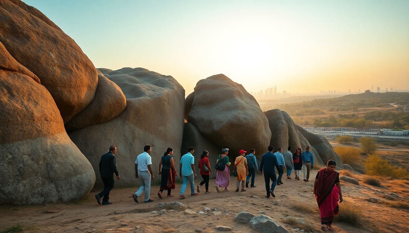 Hyderabad residents join monthly walks in Gachibowli to save ancient granite rocks