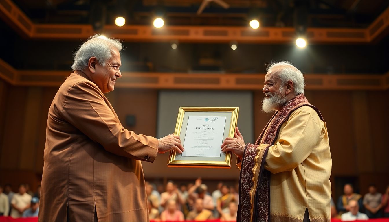 KT Rama Rao Honors Cartoonist M Naru and Artist Kurella Srinivas in Hyderabad