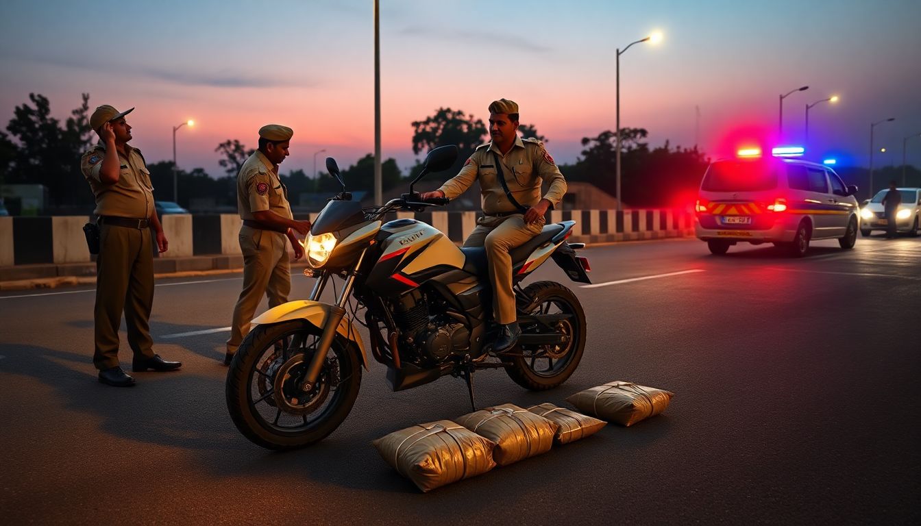 EAGLE Force Arrests Duo with 12 kg Ganja Bound for Hyderabad on Motorcycle