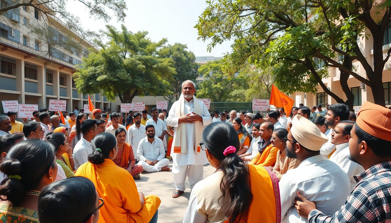 BJP Backs Protesting Ayush Students at Erragadda Ayurveda College