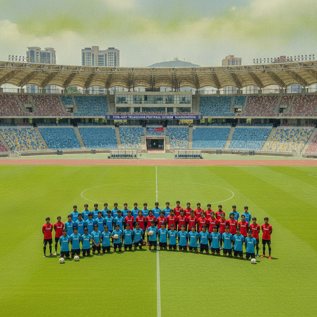 FIFA-AIFF Telangana Football Academy Inaugurated at Gachibowli Stadium in Hyderabad