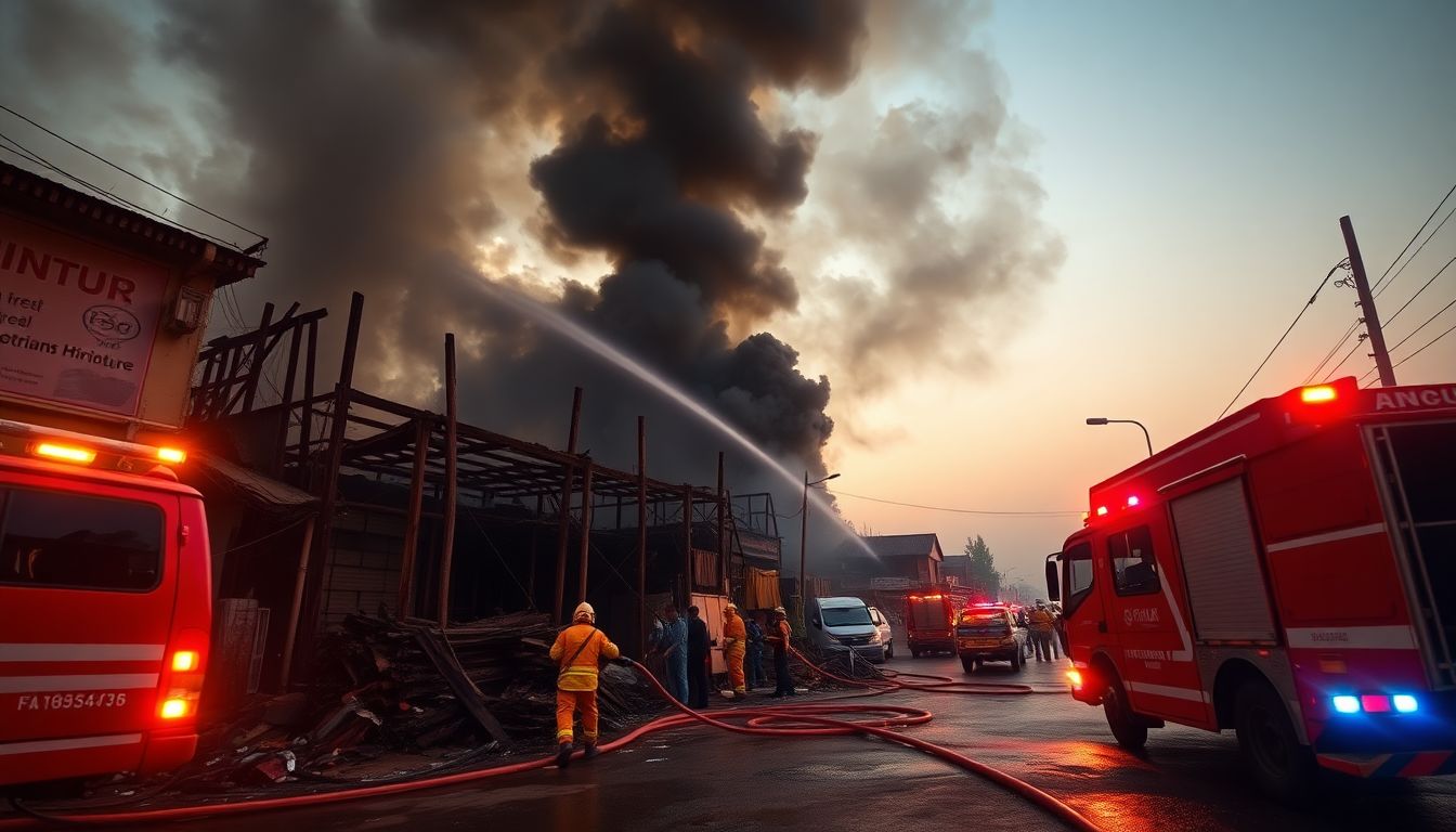 Two Furniture Shops Gutted in Fire Near Medchal Checkpost in Hyderabad