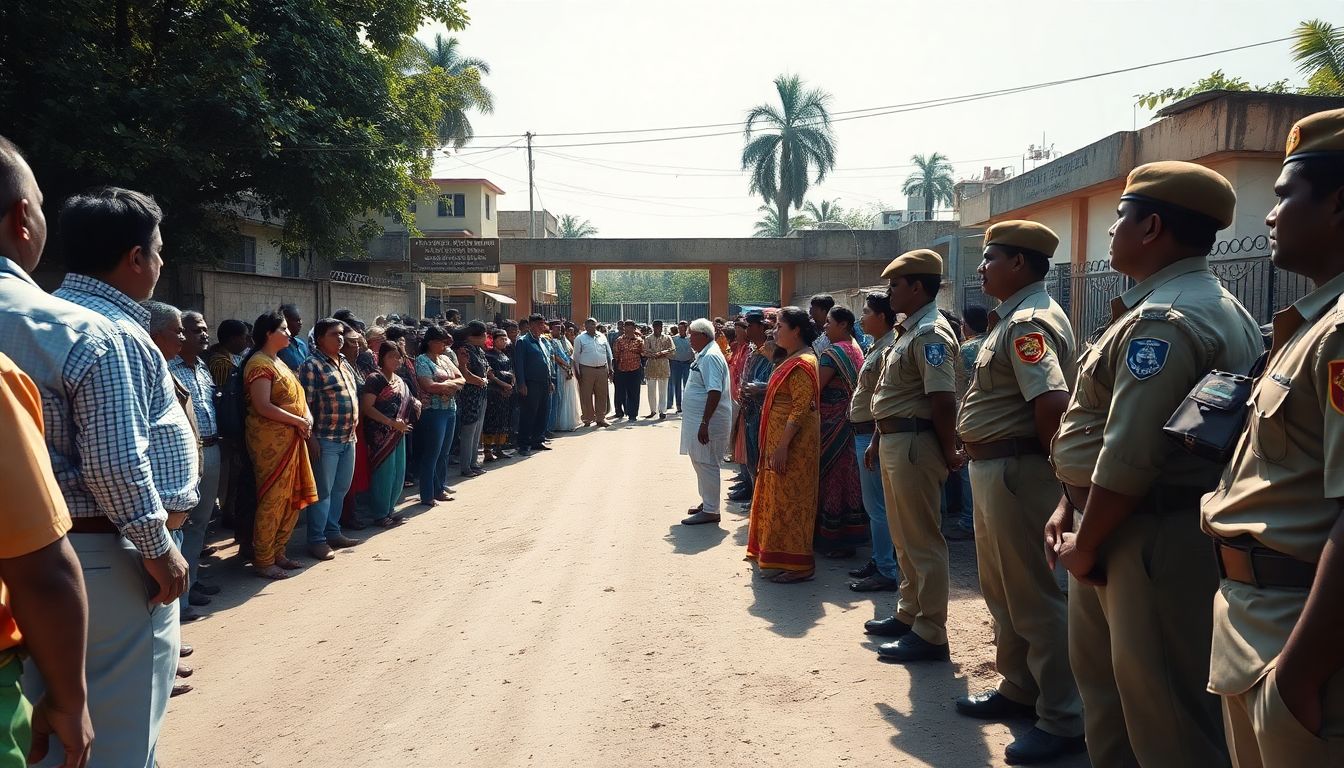 Tension in Kothur as Family of Accident Victim Protests Outside Police Station