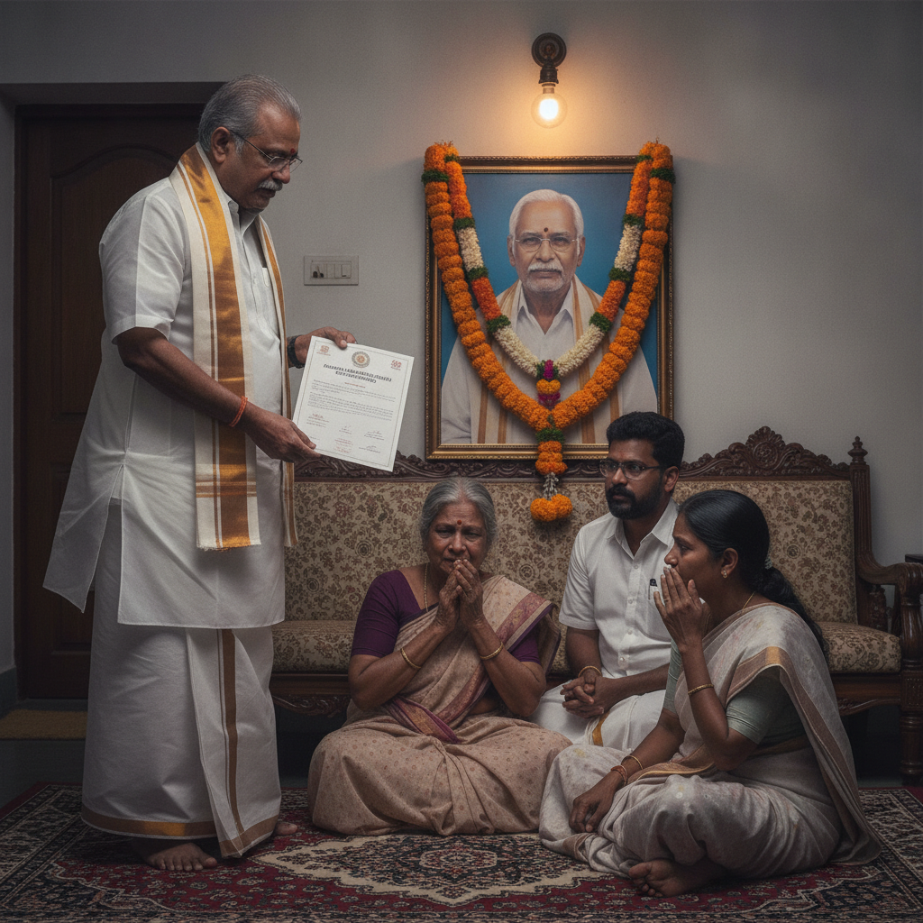 KCR Hands Over Rs 2.25 Crore Aid to Former MLA Peddi Sudarshan Reddy Family