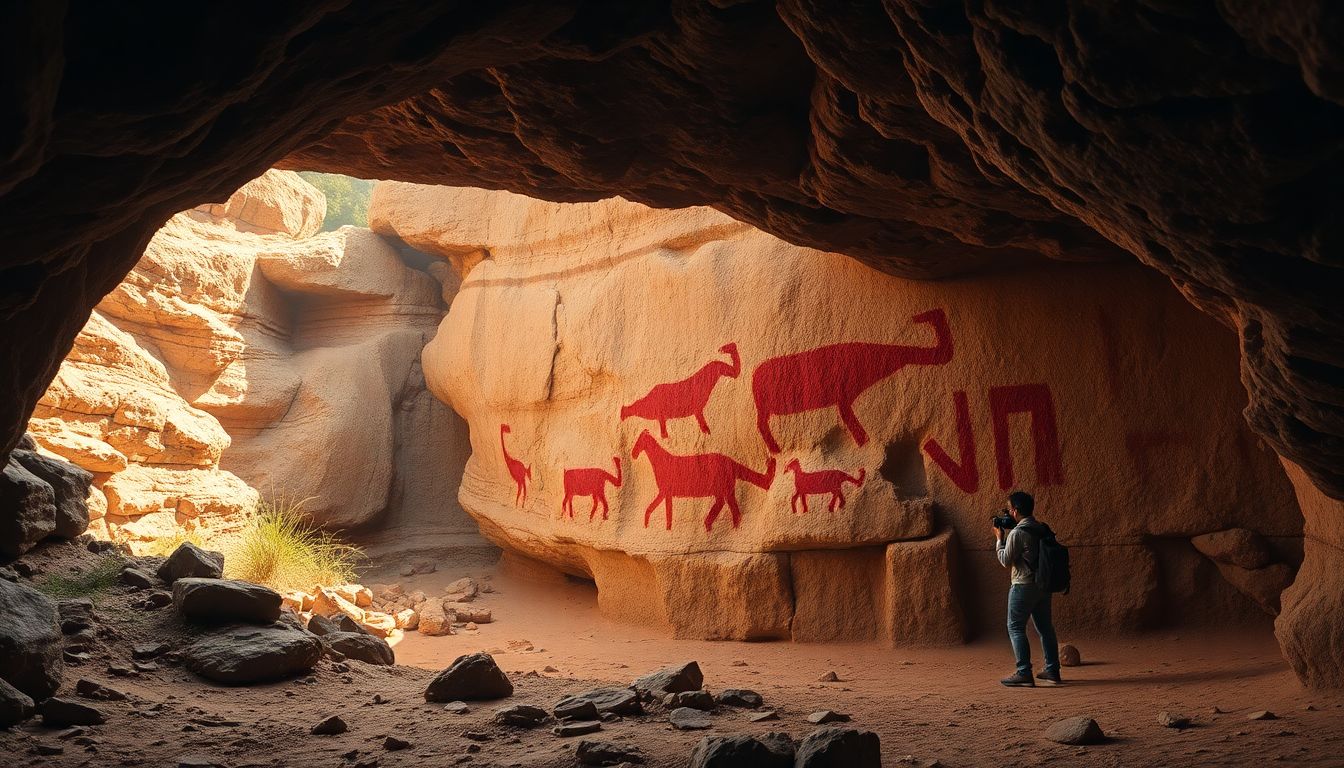 Matti Foundation discovers ancient rock paintings at Maisamma Gutta