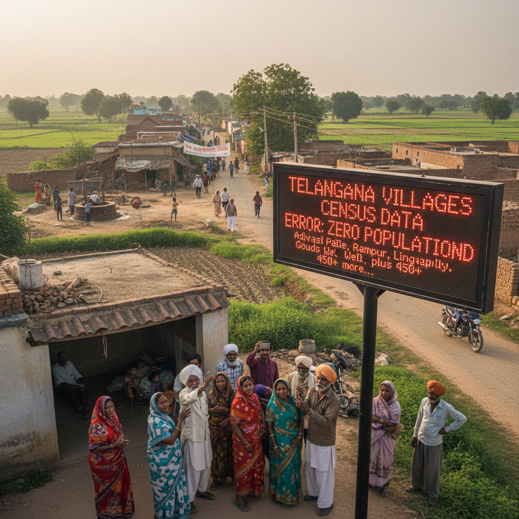 Database Errors Misidentify Hundreds of Telangana Villages as Having Zero Population