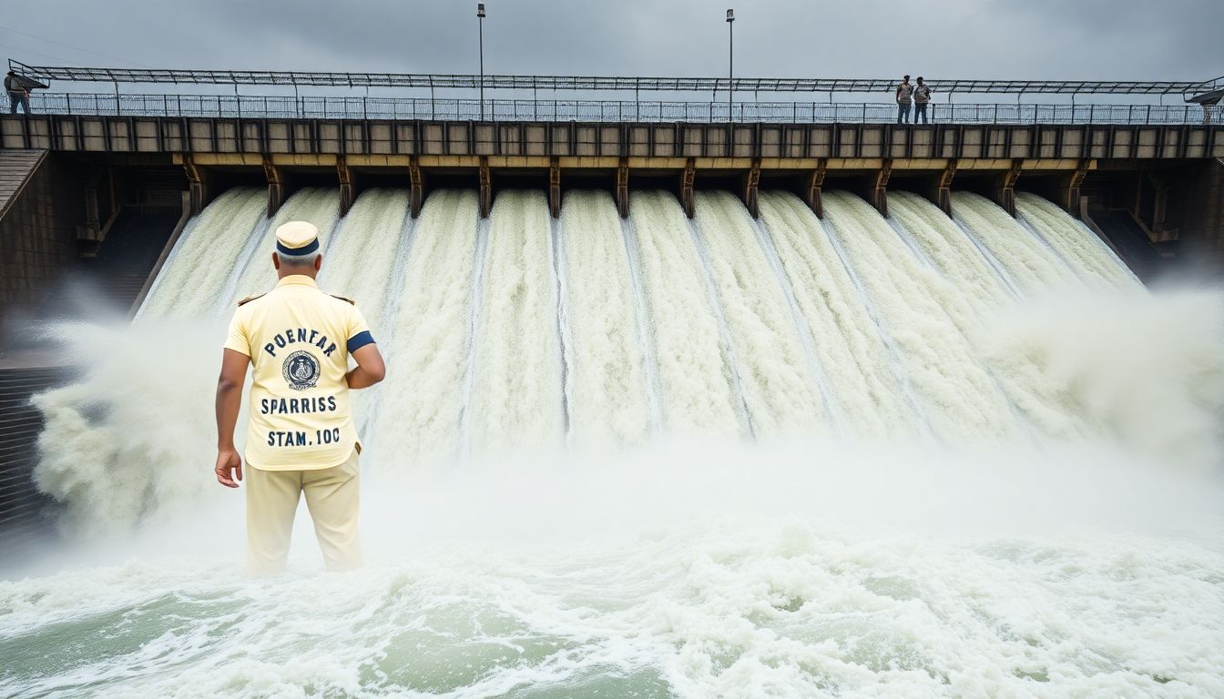 Tension at Nagarjunasagar Dam Over Water Release by Andhra Pradesh