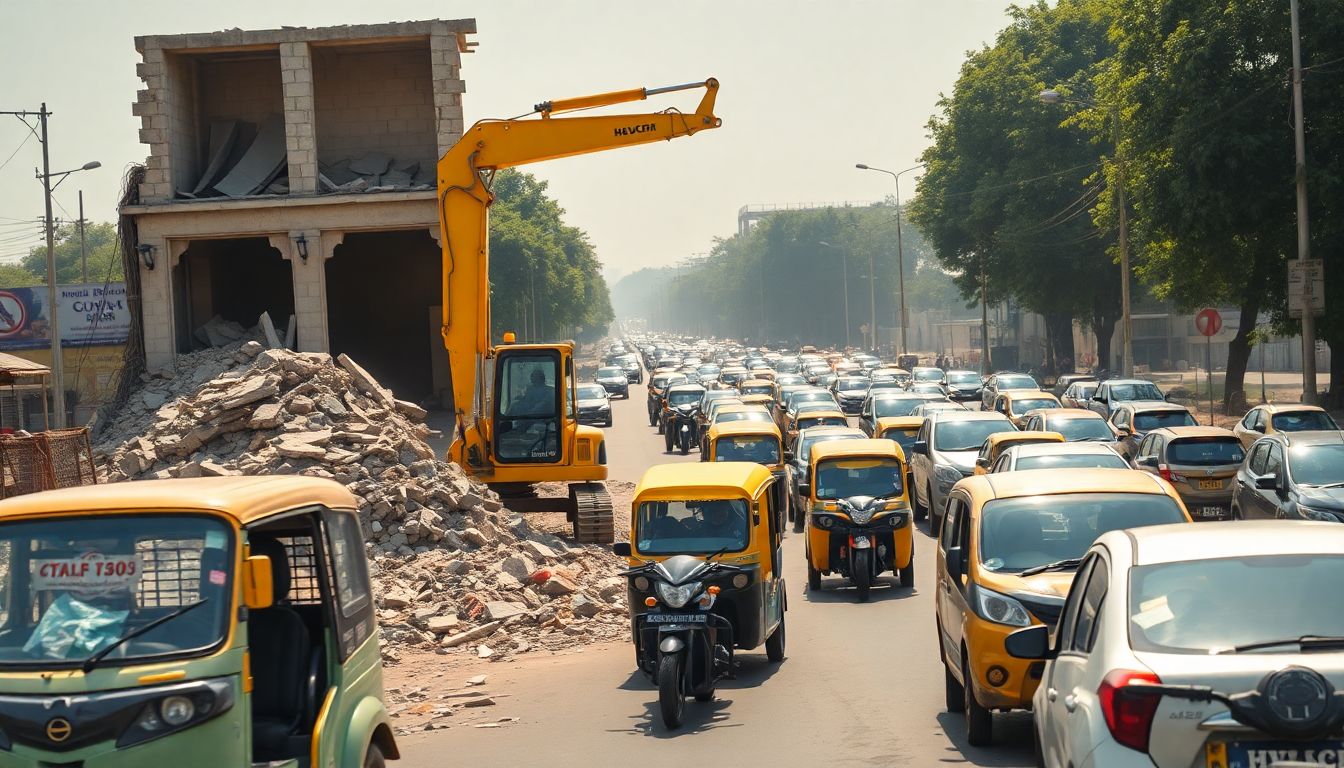 Demolitions For Masjid Banda Road Widening Trigger Severe Traffic Congestion