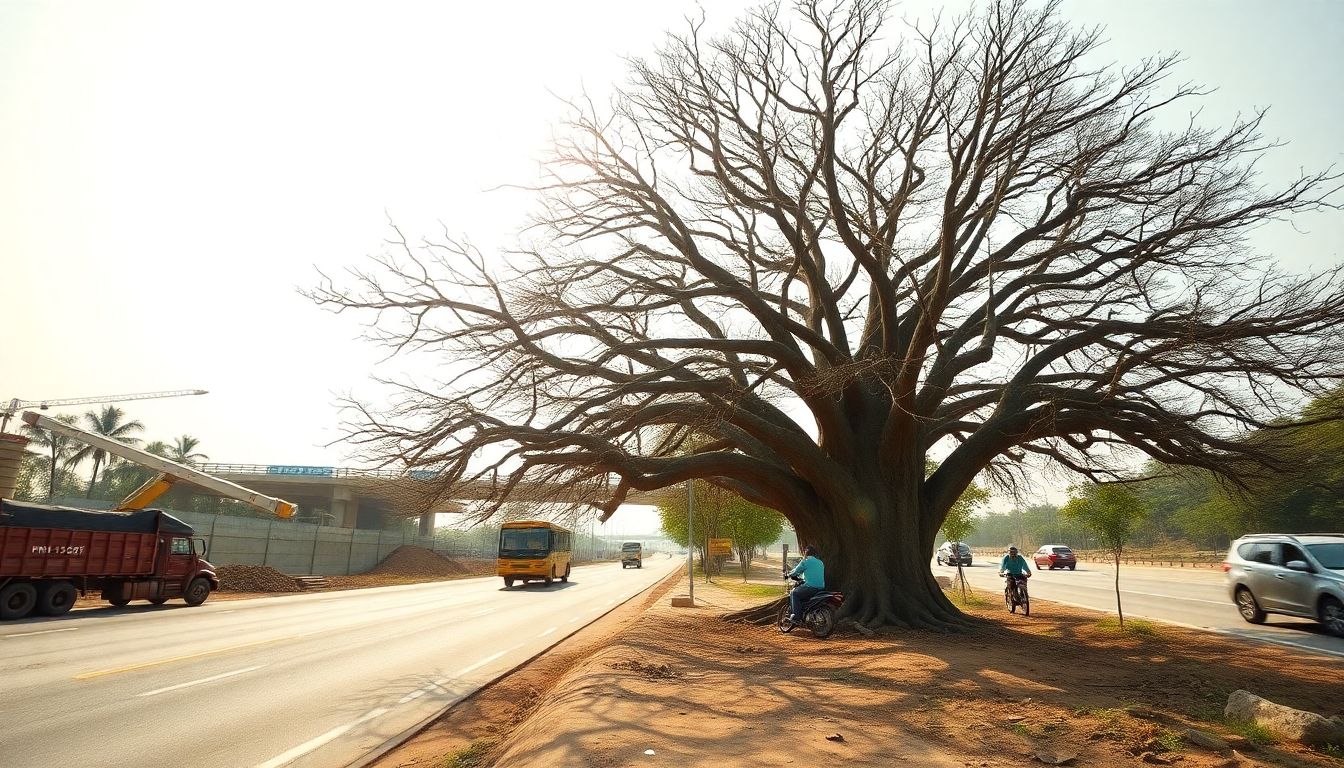 Moinabad residents allege transplanted NH-163 banyan trees are dying from neglect