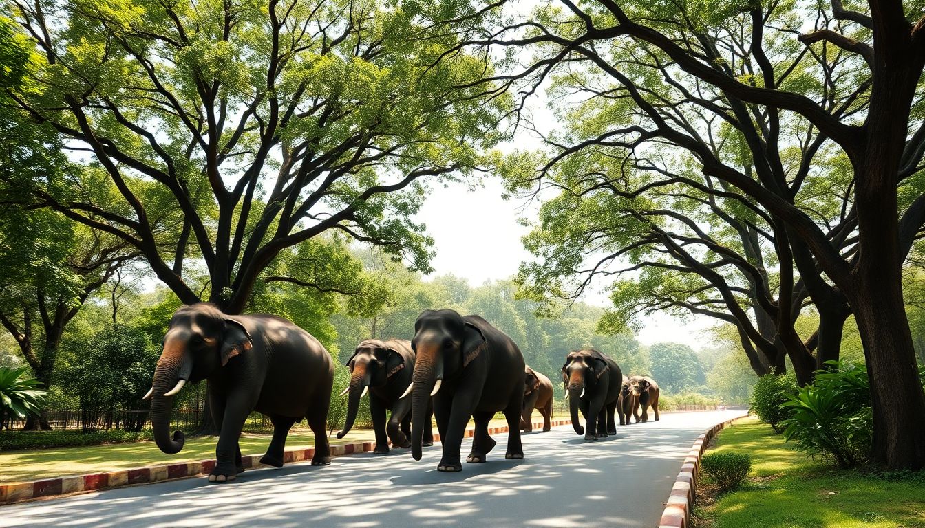 Nehru Zoological Park Elephants Go on 5-Km Walk for World Elephant Day