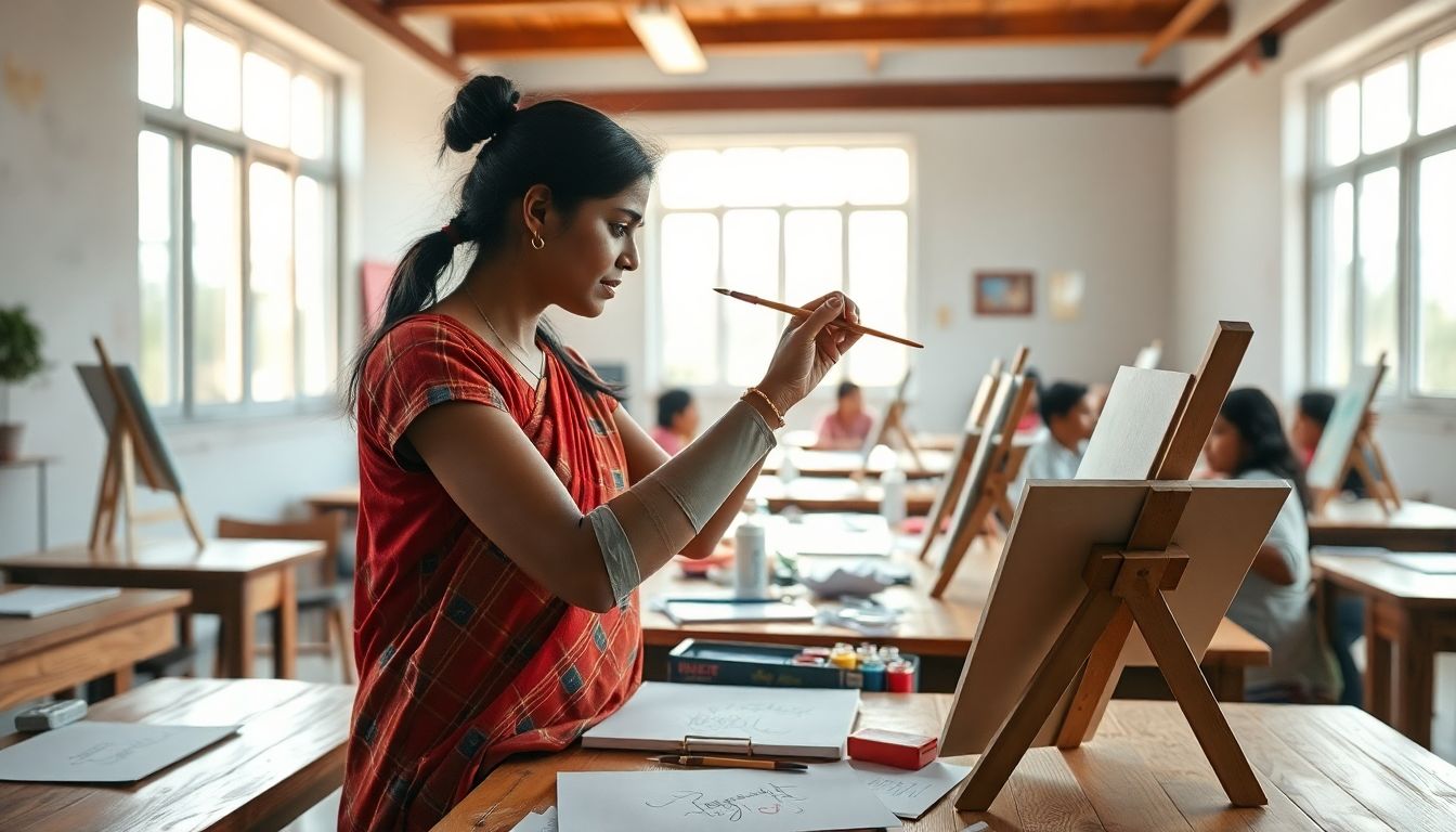 Uttarakhand Artist Bharati Saini Teaches Art to Disabled Persons in Hyderabad
