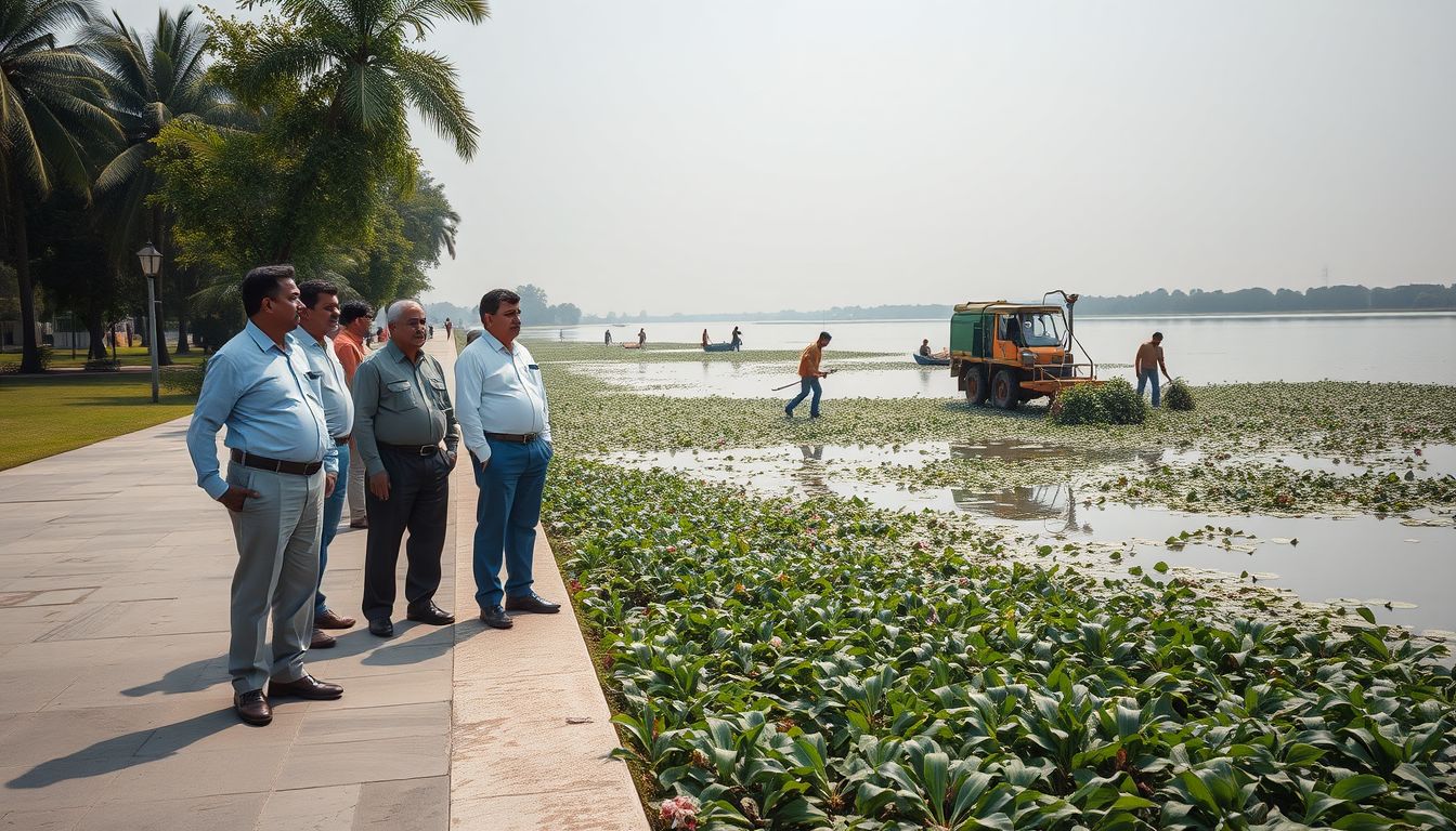 MMC Commissioner Inspects Saroornagar Lake to Review Mosquito-Control Measures