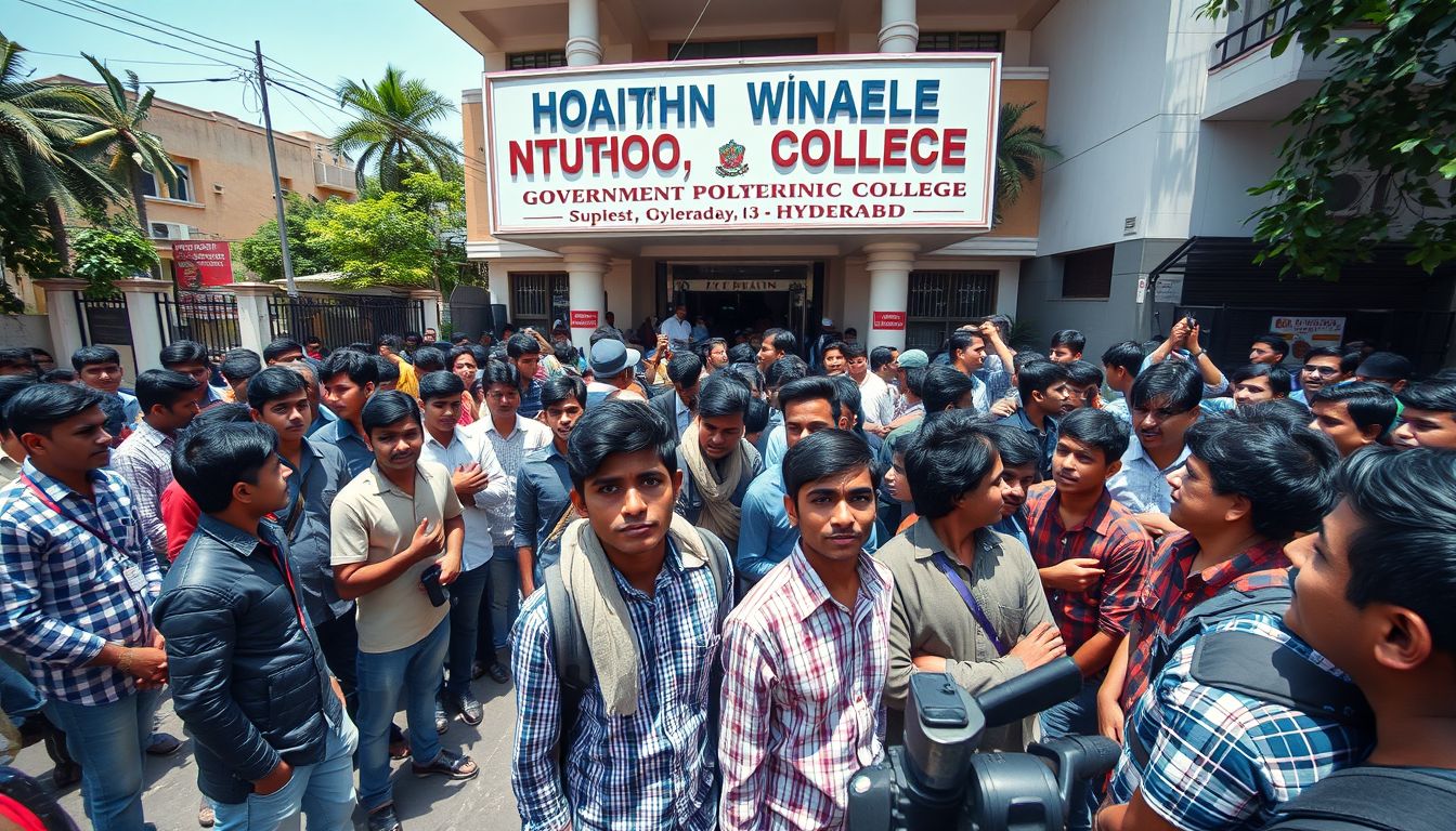 Telangana Polytechnic Students Protest Against GO 97 in Hyderabad and Mahabubabad