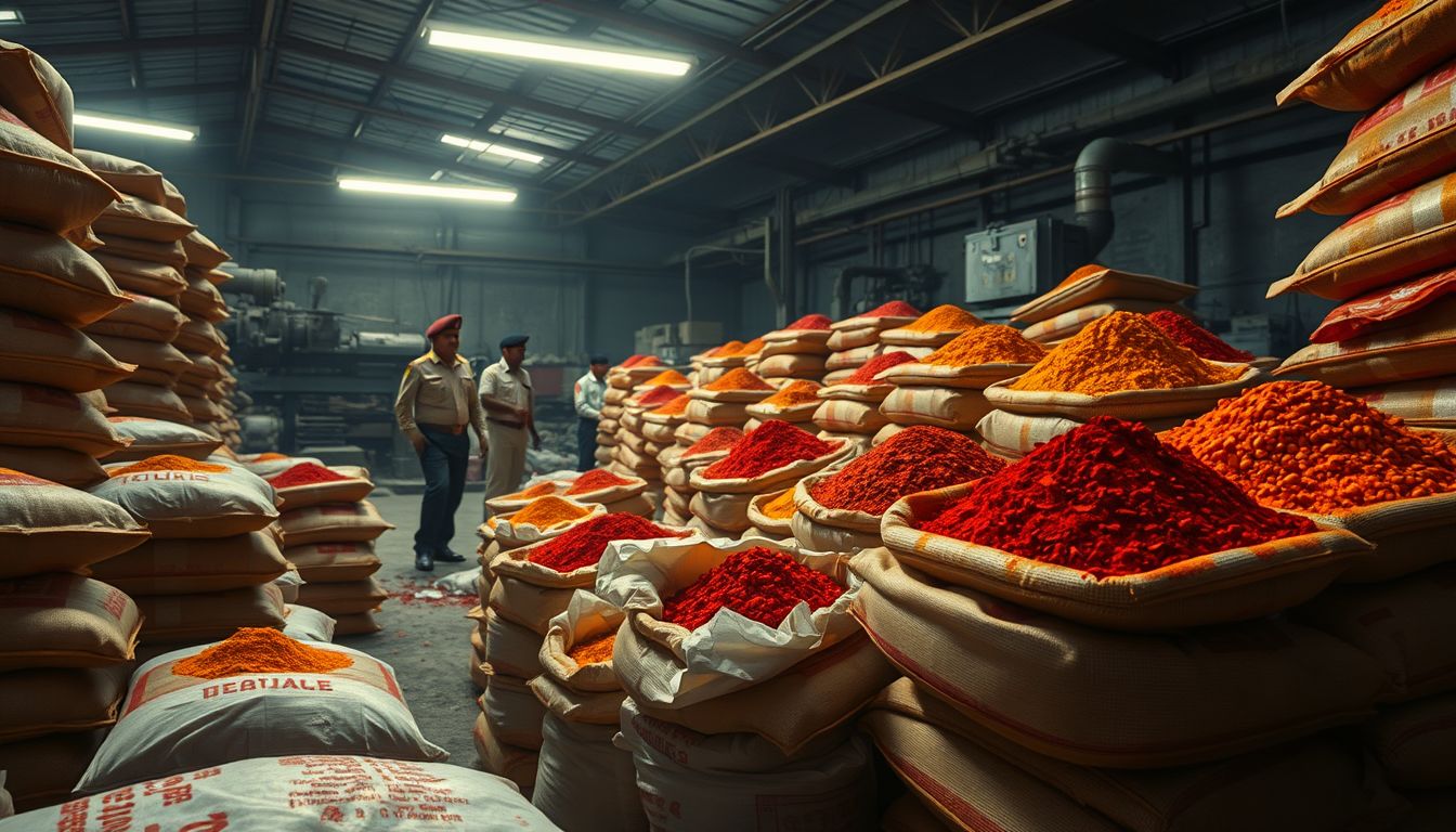 Police Seize 10.89 Tonnes of Adulterated Spices in Medipally Raid