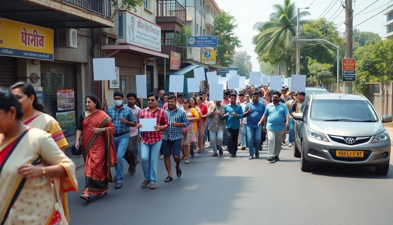 Manikonda Residents Hold Walkathon Demanding Widening of 40-Foot Road