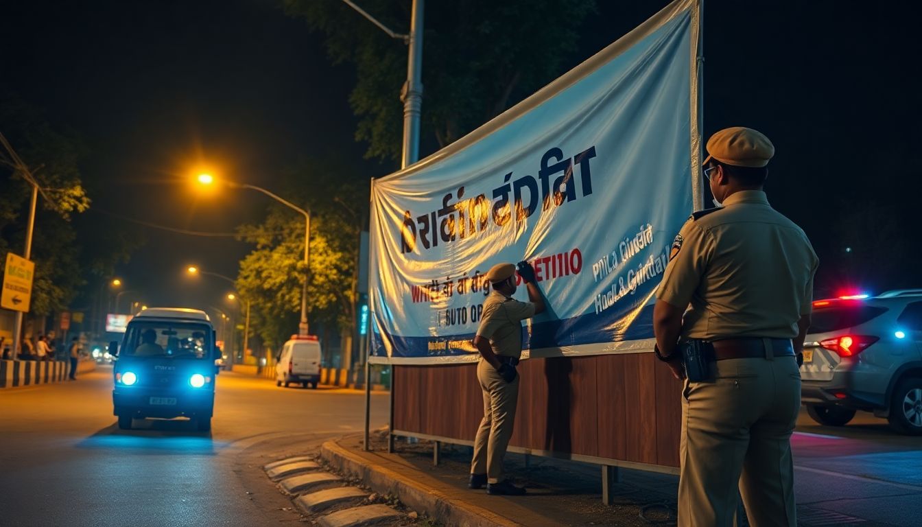 Police Remove Controversial Banners Targeting MLA Raja Singh in Humayun Nagar