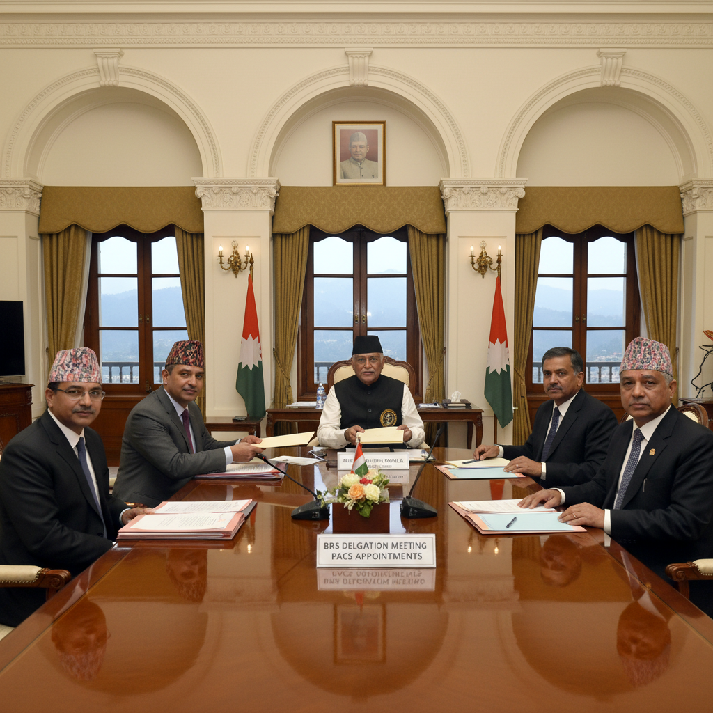 BRS delegation meets Governor Shiv Pratap Shukla over nominated PACS appointments