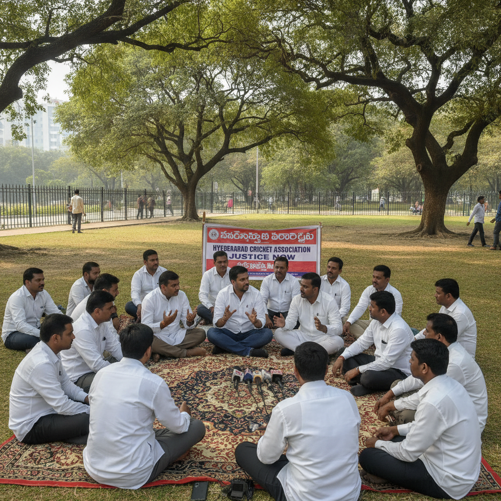 TCA Protests TG20 League at Indira Park Over Alleged Rules Violations