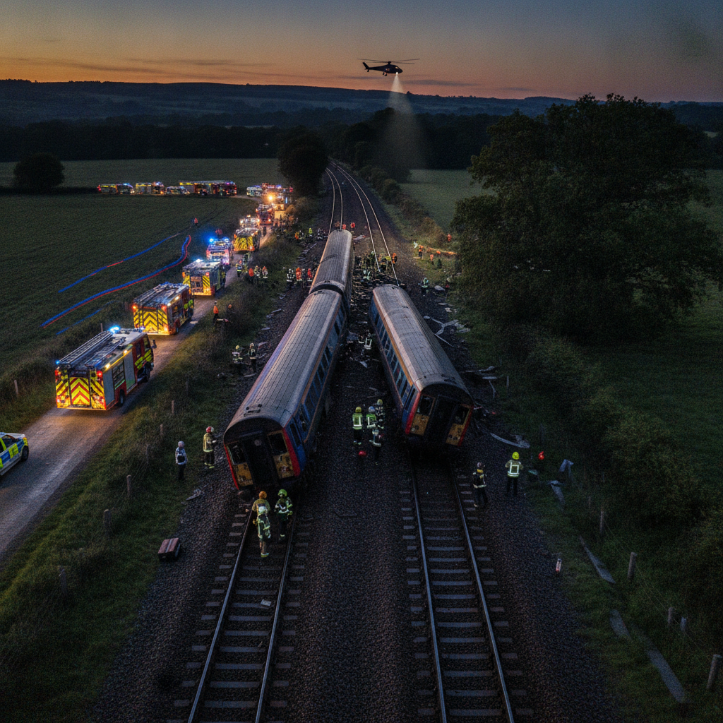 Dozens Feared Injured After Two Trains Collide Near Bedfordshire