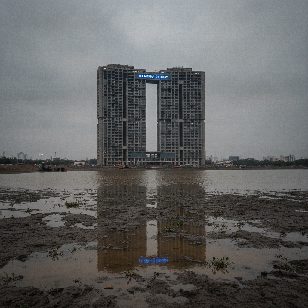 GHMC and HYDRAA Find 17 Storey Somajiguda Towers Approved on Hussainsagar Lake Bed