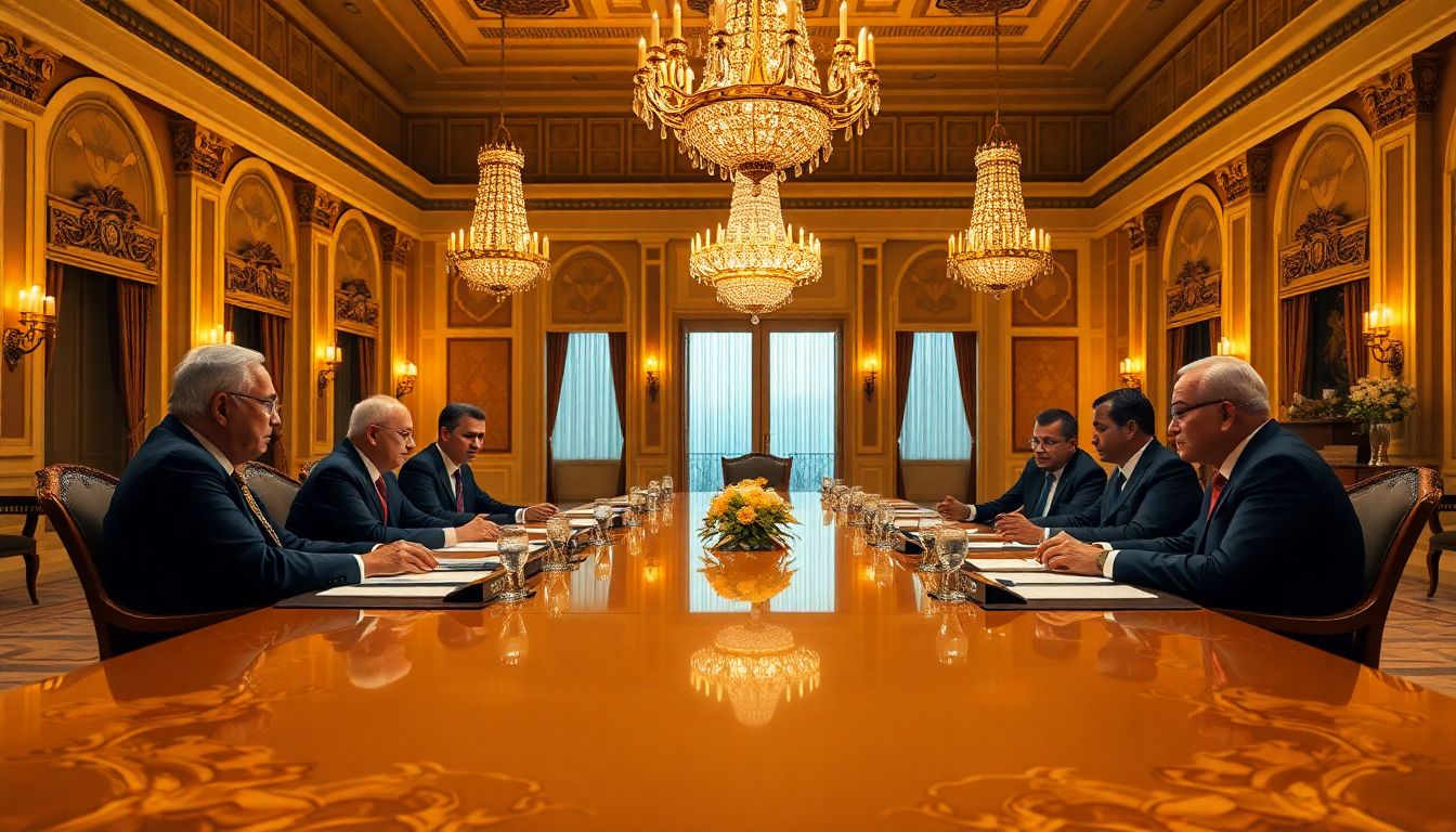 U.S. Envoys, Minister Sridhar Babu Meet at Taj Falaknuma Palace on Trade