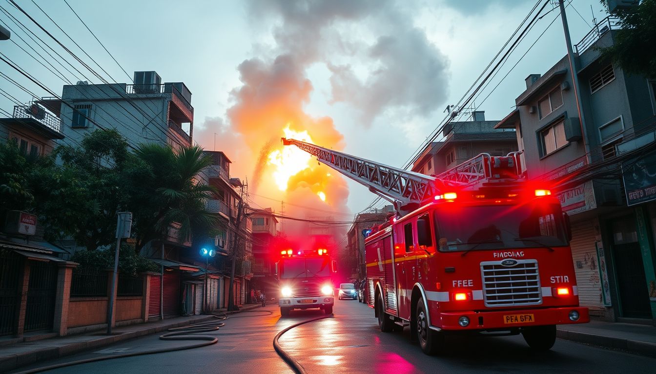 Fire Breaks Out on Third Floor of Building at Fateh Darwaza in Hyderabad