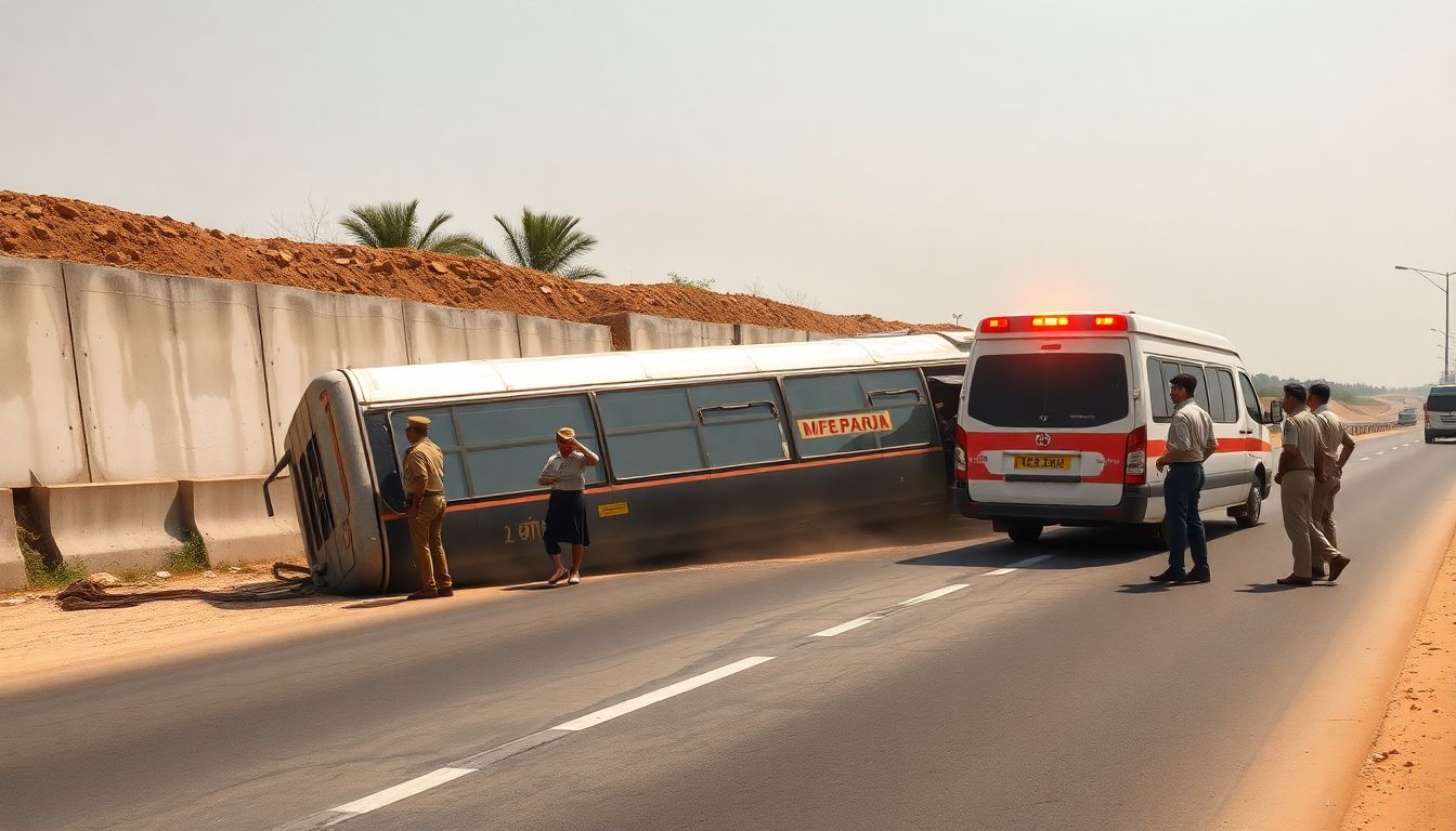 RTC Driver Dies as Hyderabad Bus Overturns Near Bichkunda