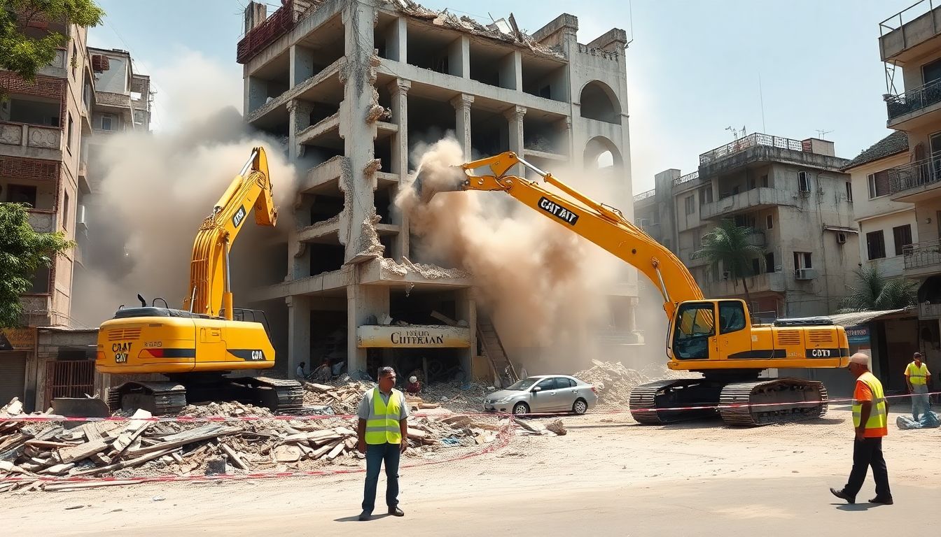 HYDRAA and CMC Raze Nine Unauthorised Buildings in Anjaiahnagar, Gachibowli