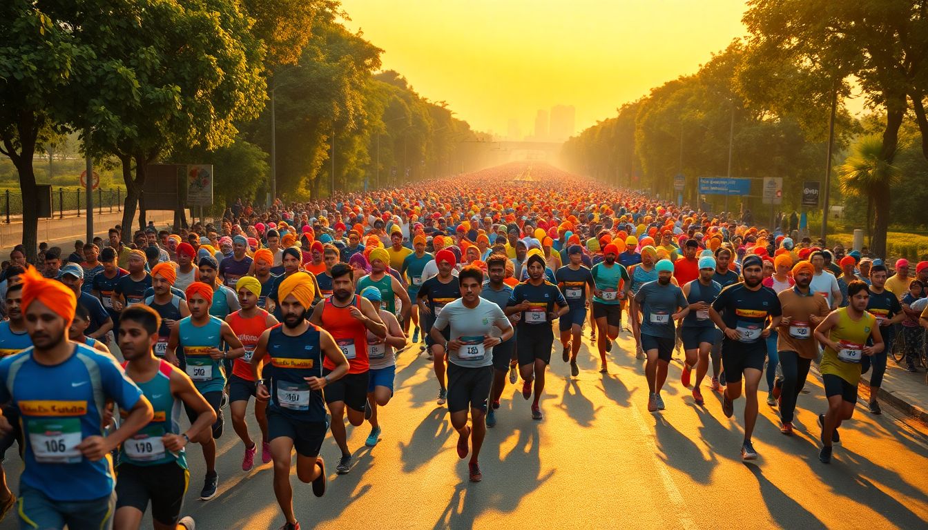 Over 5,000 Join Central Gurudwara Gowliguda Centenary Marathon at HMDA Grounds