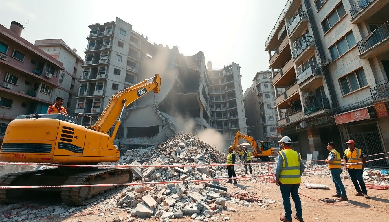 Demolition Begins at Collapsed Gachibowli Building After Two Workers Die