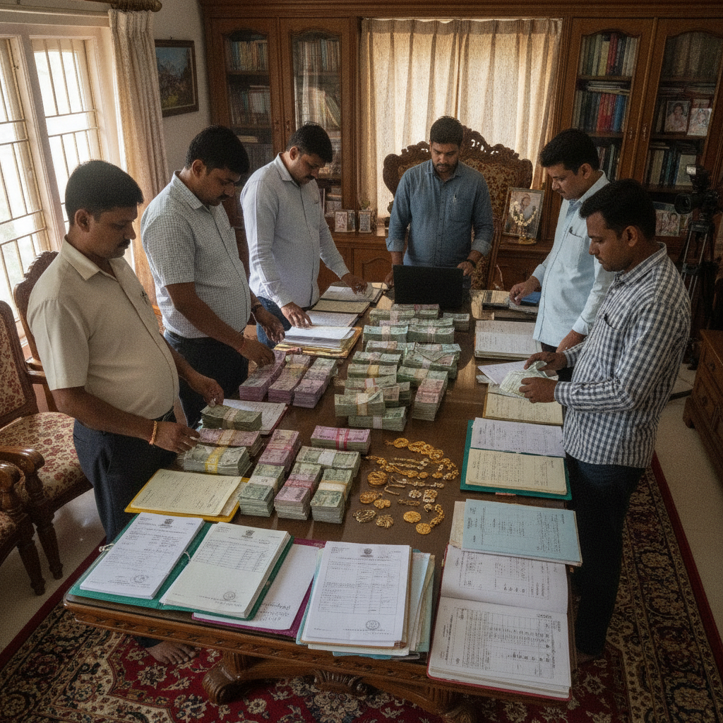 ACB unearths Rs 150 crore assets in raids on official Sunkari Narahari in Narayanaguda