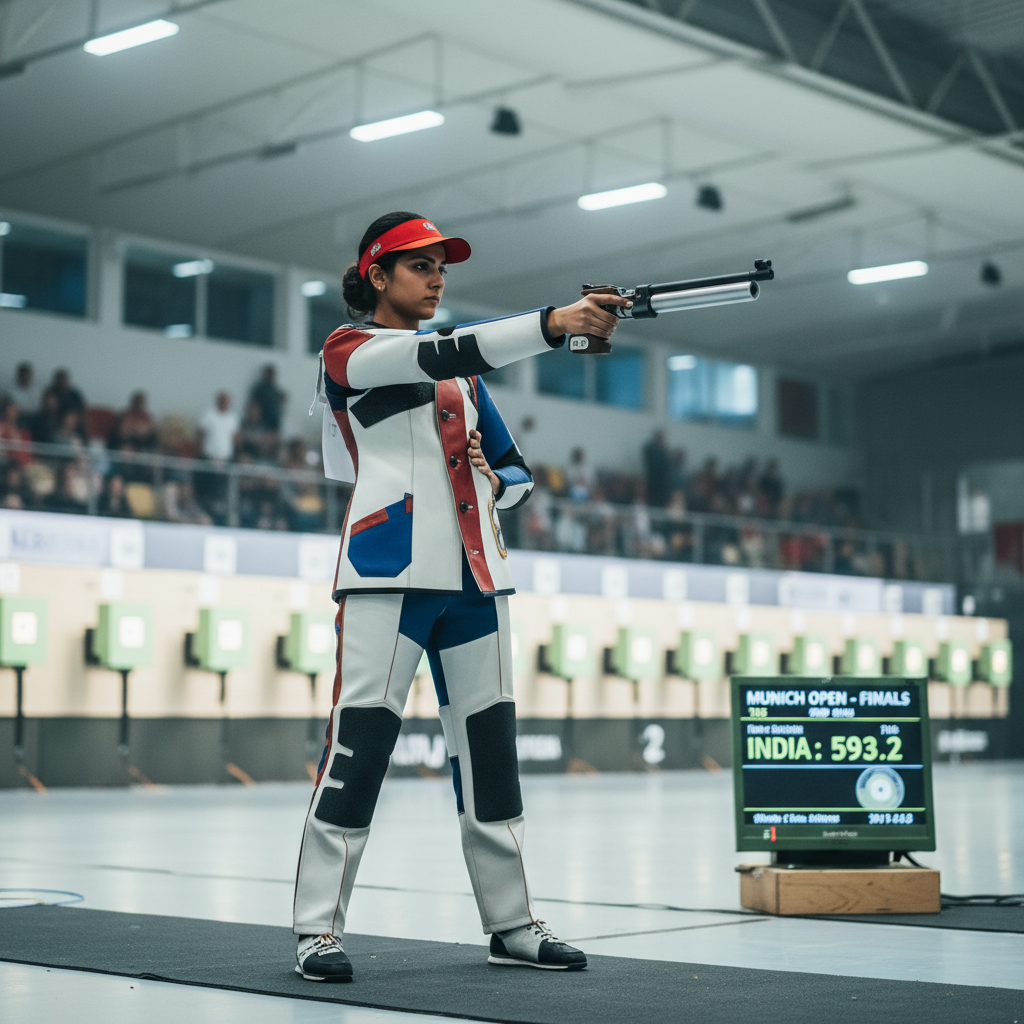 Hyderabad Shooter Esha Singh Sets 25m Pistol World Record With Score of 43 in Munich