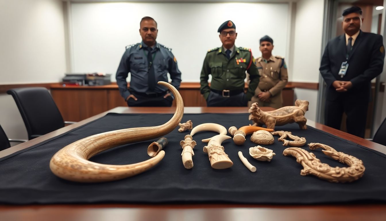 DRI Seizes 17 kg of Elephant Tusks and Ivory Articles in Banjara Hills, Detains Three