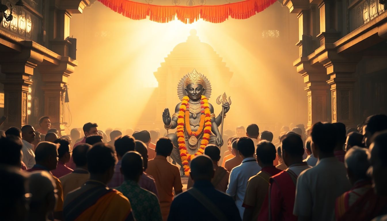 Devotees Flock to Rare Black Hanuman Idol Temple in Salabathpur