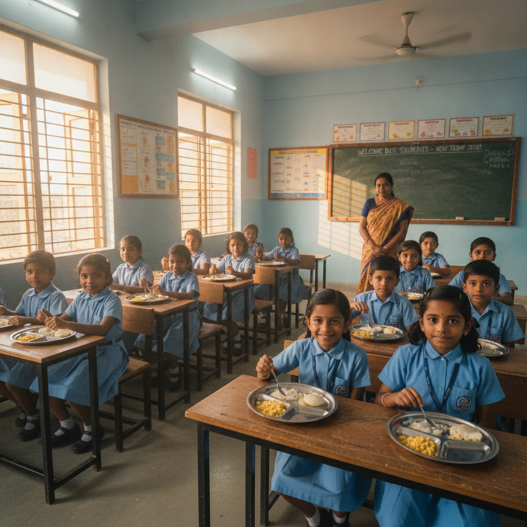 Telangana Schools Reopen as Breakfast Scheme Relaunches After Summer Break