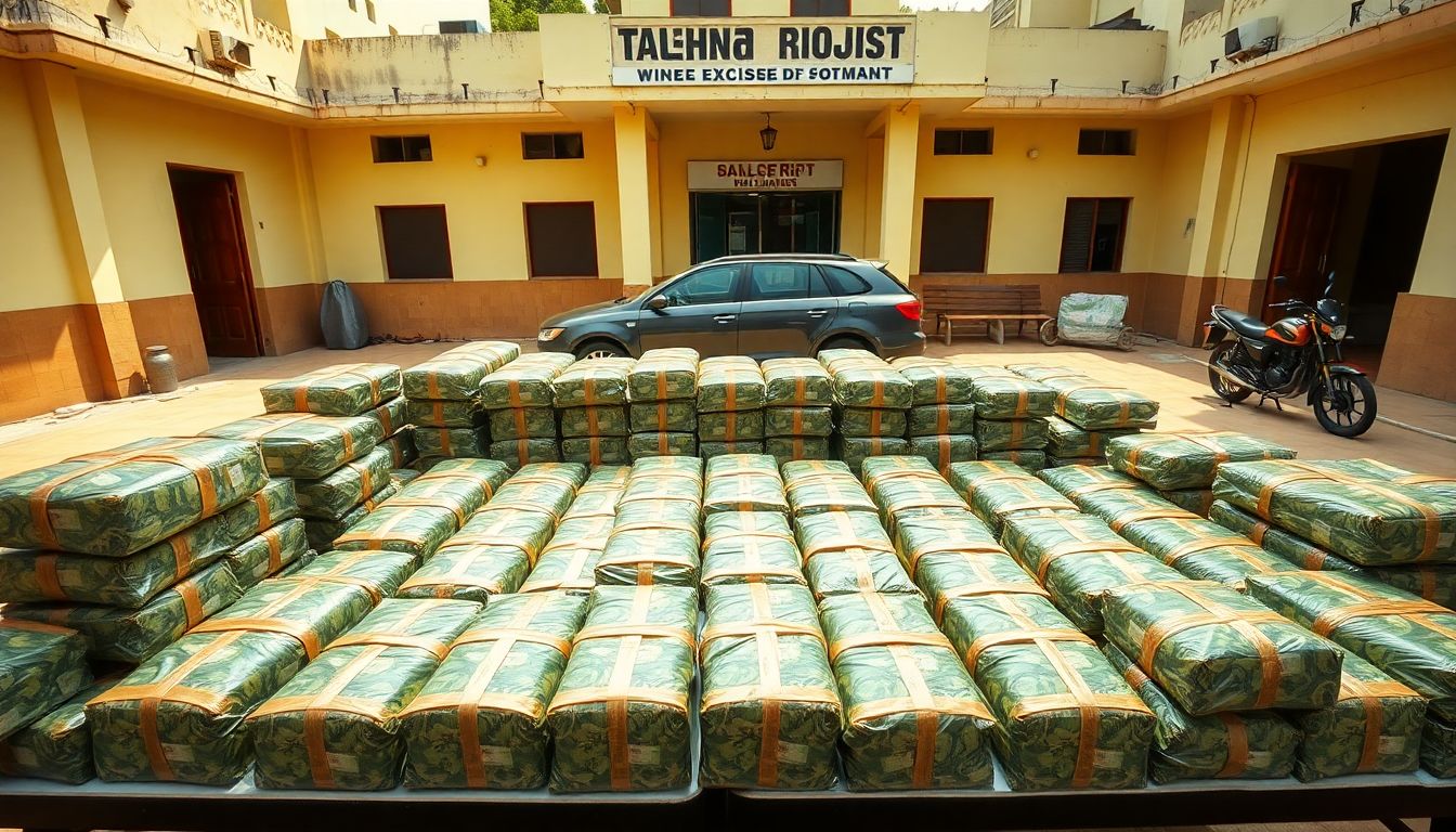 Excise Department Seizes 40 Kg Ganja Worth Rs 20 Lakh in Khammam
