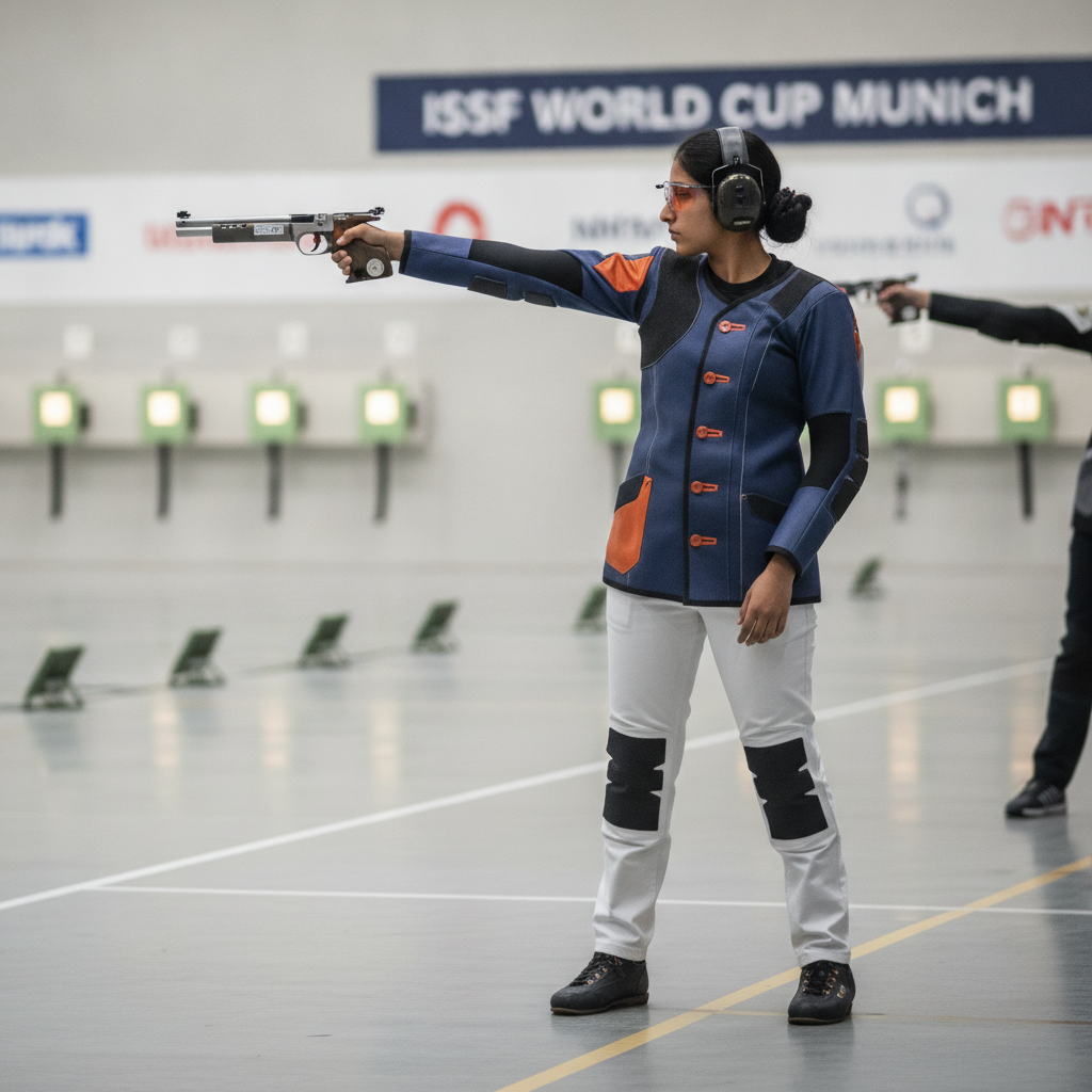 Hyderabad Shooter Esha Singh Sets 25m Pistol World Record With Score of 43 in Munich
