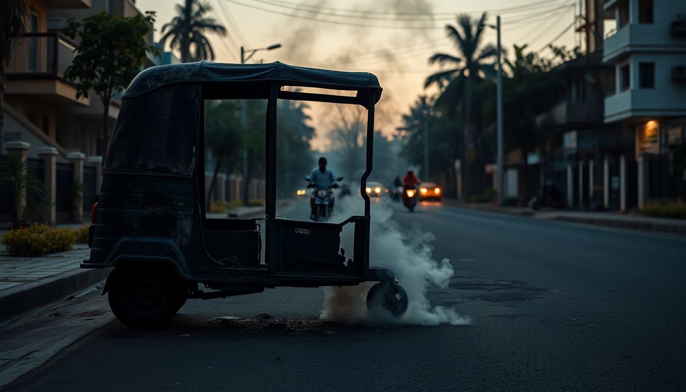 Auto-Rickshaw Catches Fire in Jillelaguda, Owner Suspects Son-in-Law