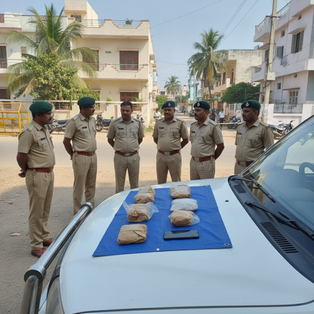 Excise Officials Arrest 29-Year-Old Man with 850 Grams of Ganja in Nizampet