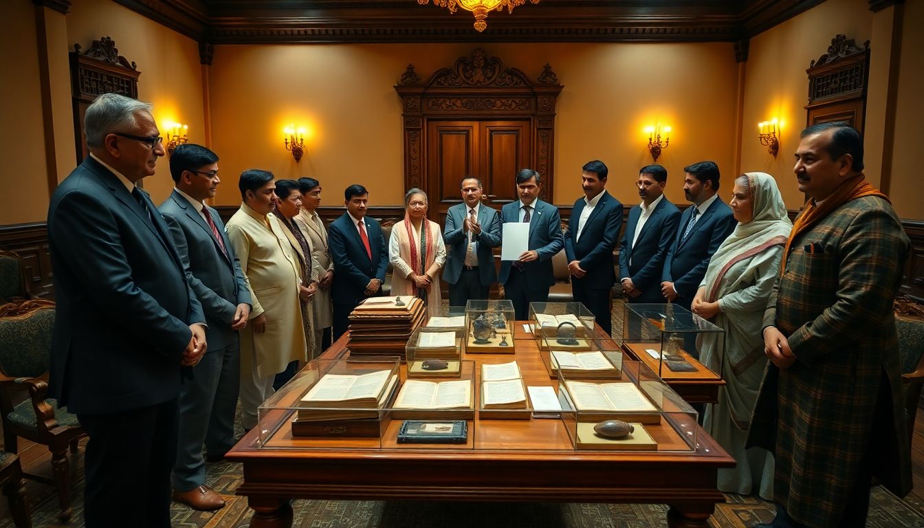 UoH Receives Sarojini Naidu's Artefacts and Will at Golden Threshold in Abids