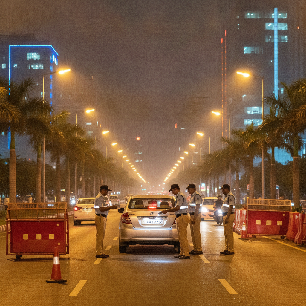 Gachibowli Police Register Case After Detecting Fake Registration Plate on Car