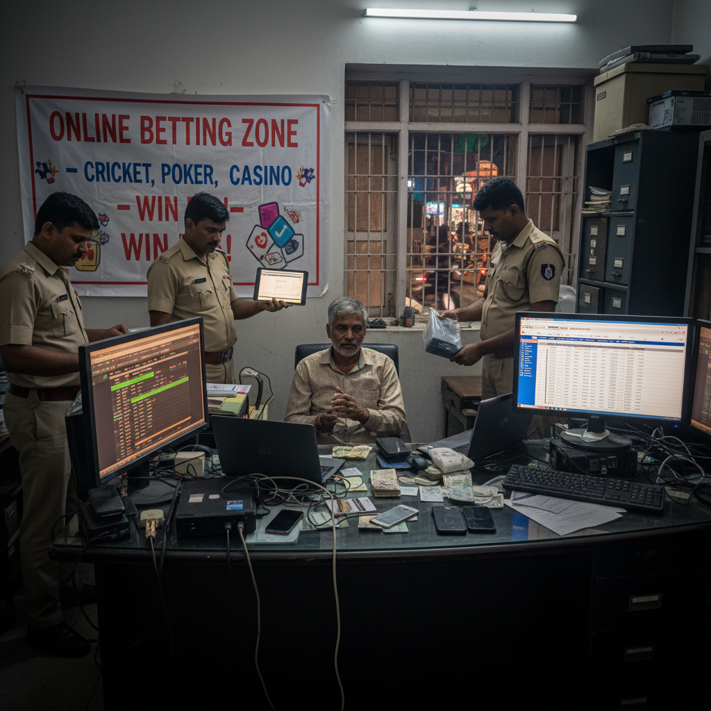 Goshamahal Police Arrest 59-Year-Old for Running Online Betting Racket in Hyderabad