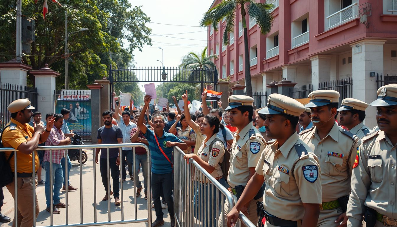 BRSV Protests at Masab Tank Over Polytechnic Merger With Skill University