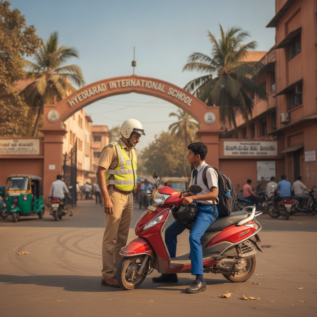 Hyderabad Police Propose Negative Marks for Students Caught Driving Underage