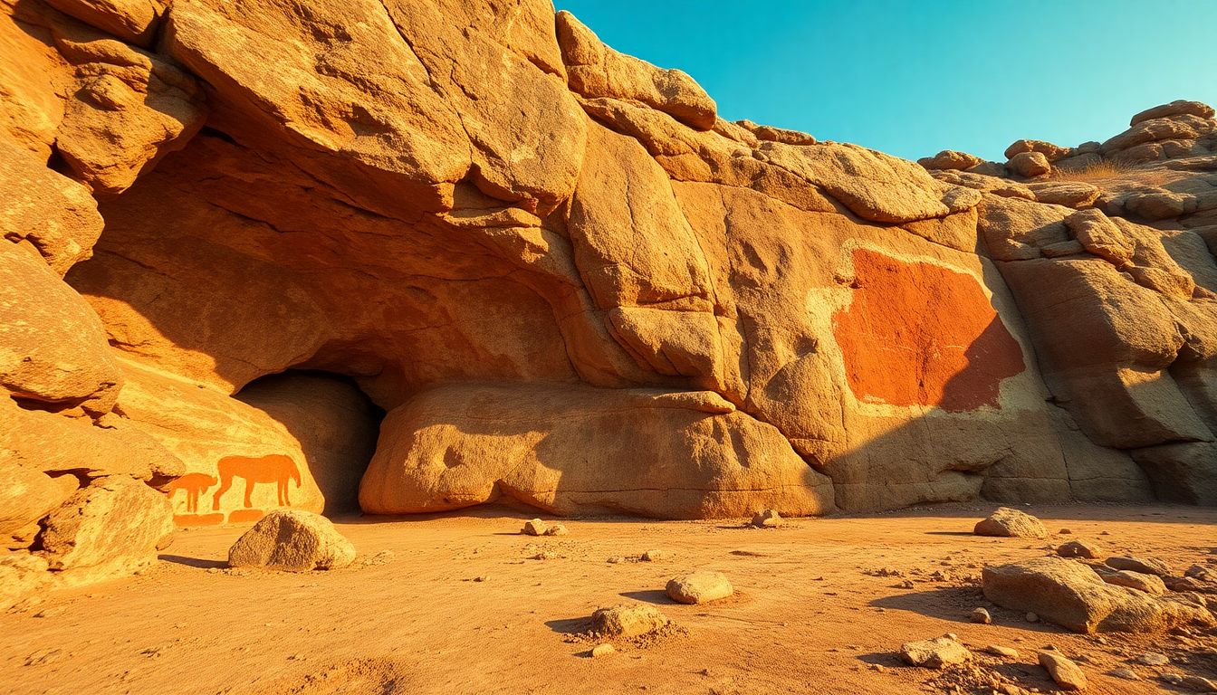 Prehistoric rock paintings discovered at Saragundlu hillocks in Rajanna Sircilla